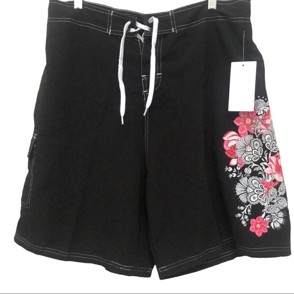 Board shorts, swim Suits For All Black Size 18